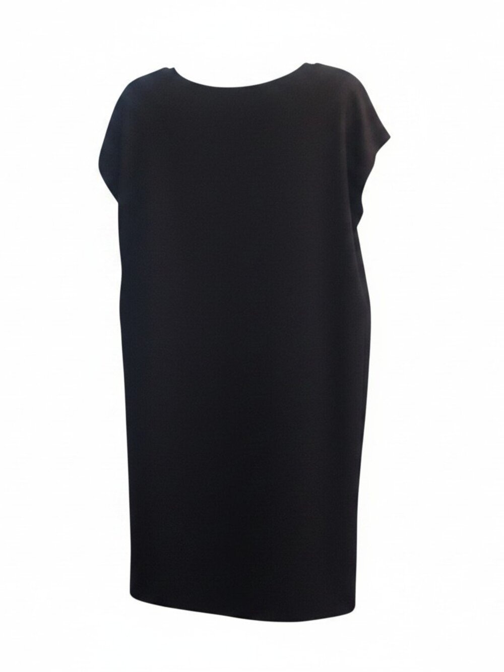 Eileen Fisher V-Neck Cap Sleeve Dress - Black - Size Medium, NWT - Picture 3 of 8